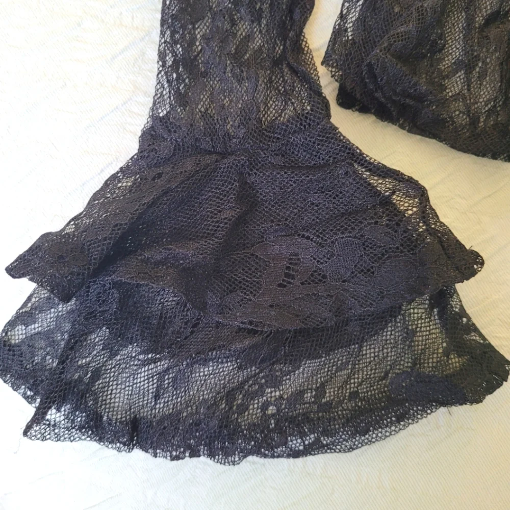 Sheer lace black top - Picture 9 of 14